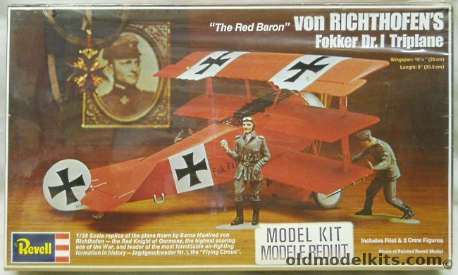 Revell 1/28 Fokker DR-I Triplane - Von Richthofen's Aircraft 'The Red Baron' (Dr-1), H233 plastic model kit